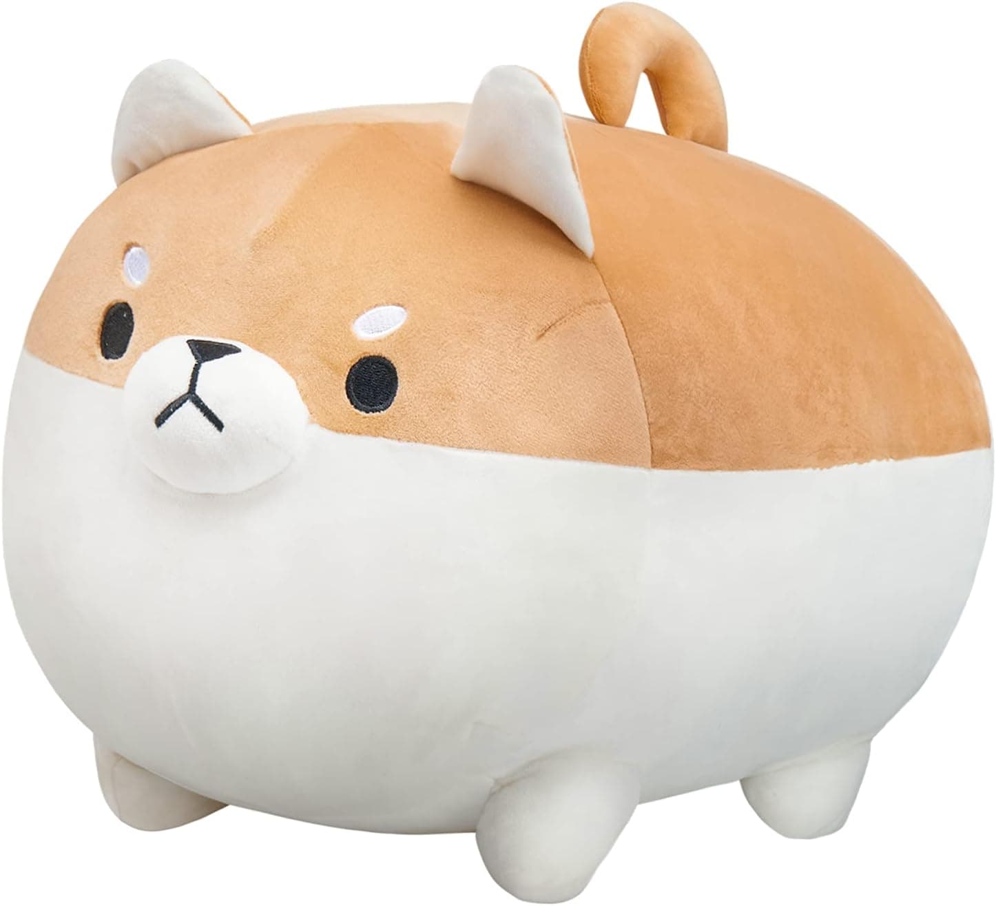 VHYHCY Stuffed Animal Shiba Inu Plush Pillow, Cute Corgi Dog Plush Soft Anime Pet Plushies, Kawaii Plush Toy Gifts for Kids Boys and Girls (Brown, 19.6")