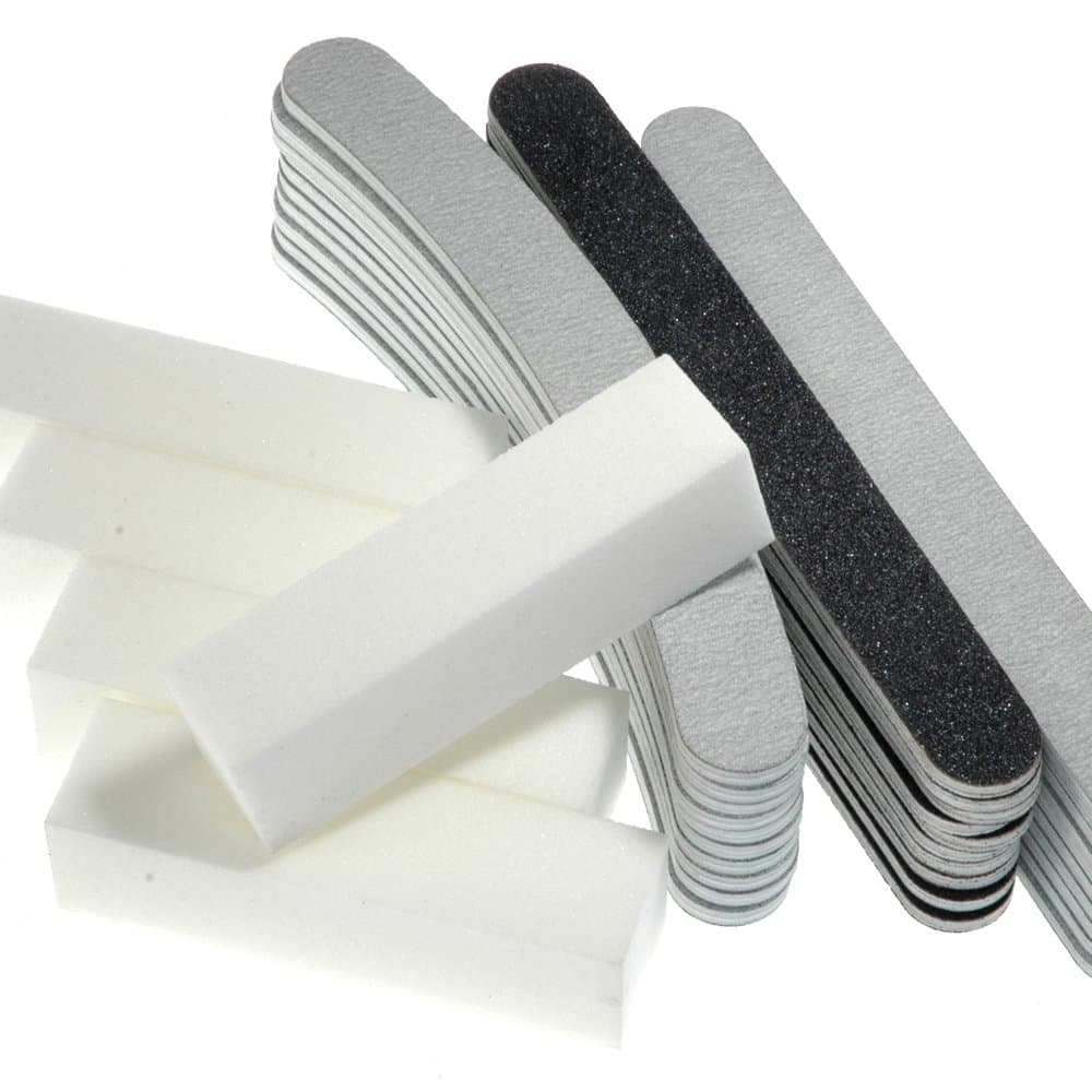 Anladia 30pcs Nail Art Sanding Files & 5pcs White Buffer Tools Manicure Set