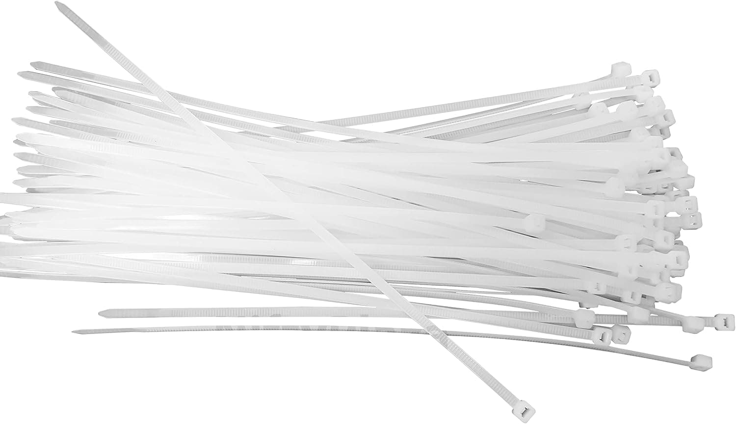 NiftyPlaza 14 Inch 120 lbs Cable Zip Ties - 100 Pack - UV Weather Resistant Nylon Wrap HEAVY DUTY 120 Pounds TENSILE Strength Professional Grade Electric Cable Zip Ties (100, Natural/Clear)