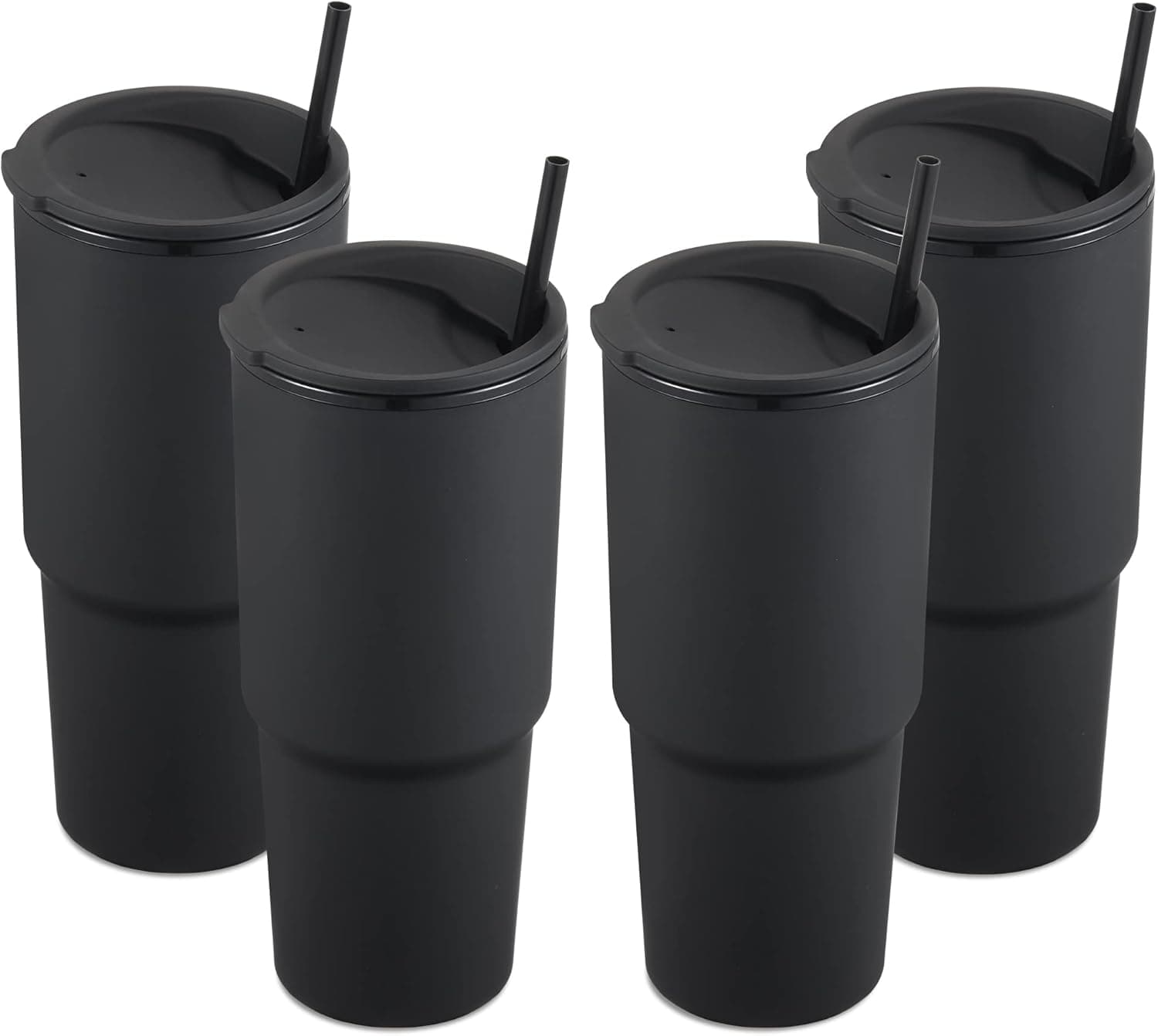 COKTIK 30oz Tumbler 4 Pack Stainless Steel Travel Coffee Mug with Lids Double Wall Insulated Coffee Cup for Home, Office, Travel Great