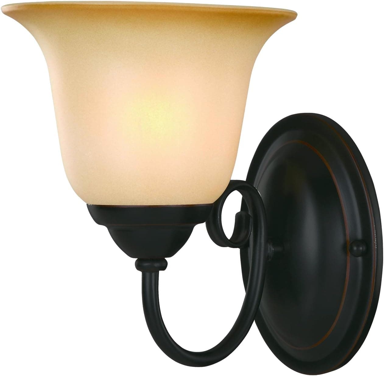 Hardware House Essex Series 1 Light Oil Rubbed Bronze 5 Inch by 8-1/4 Inch Bath/Wall Lighting Fixture : 16-3675