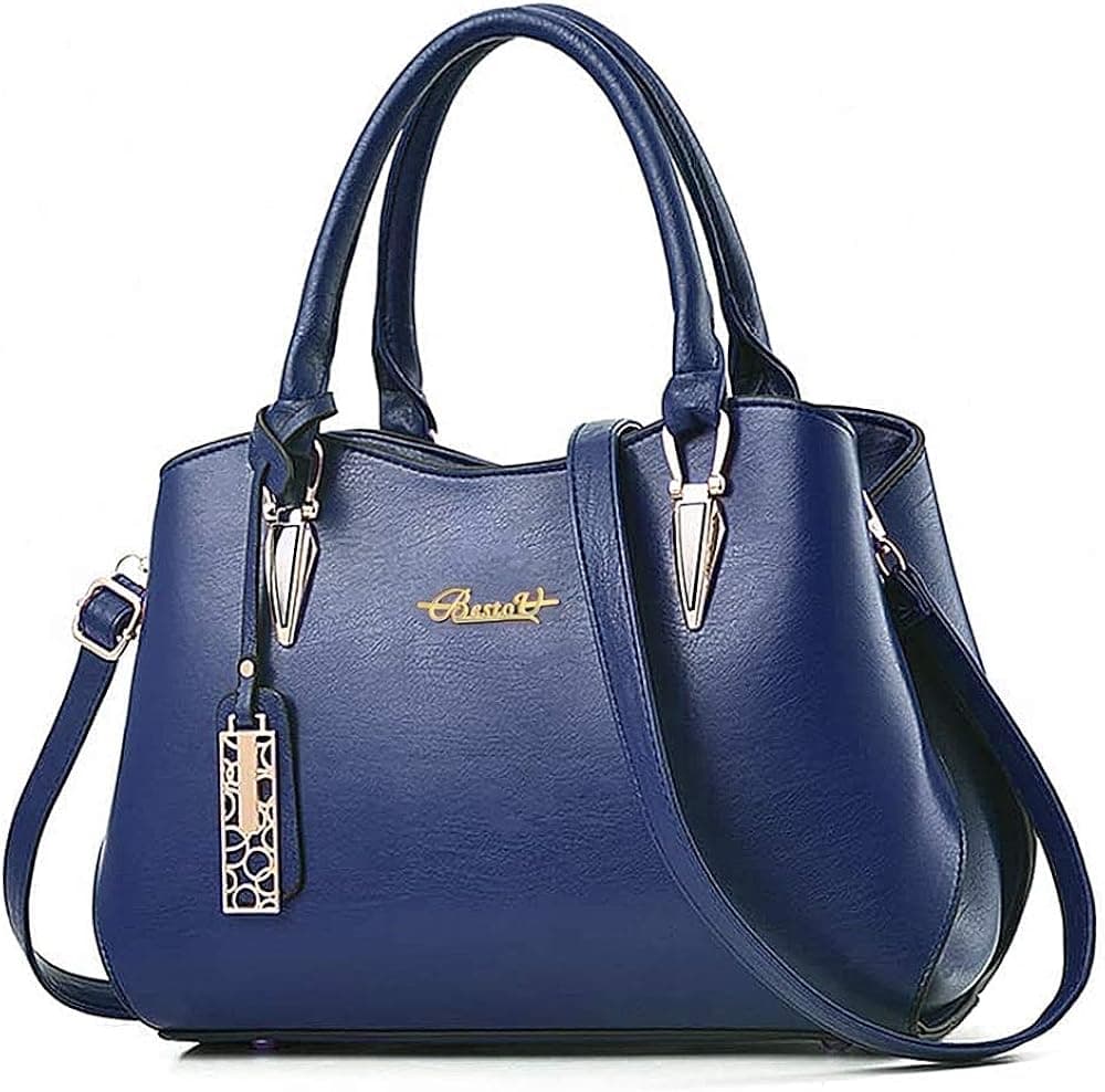 Handbags for Women Large Designer Ladies PU Leather Top Handle Satchel Shoulder Tote Bags with Multiple Internal Pockets