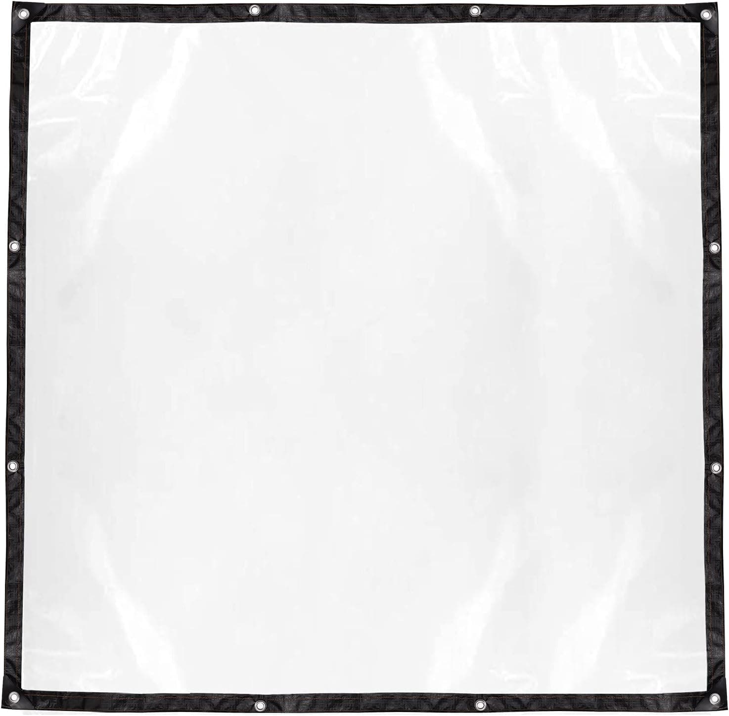 Lrnn Clear Waterproof Cover Tarp 5 x 5 ft Plastic Tarps Heavy Duty with Grommets Dustproof Rainproof Tarpaulin for Garden Furniture Cars