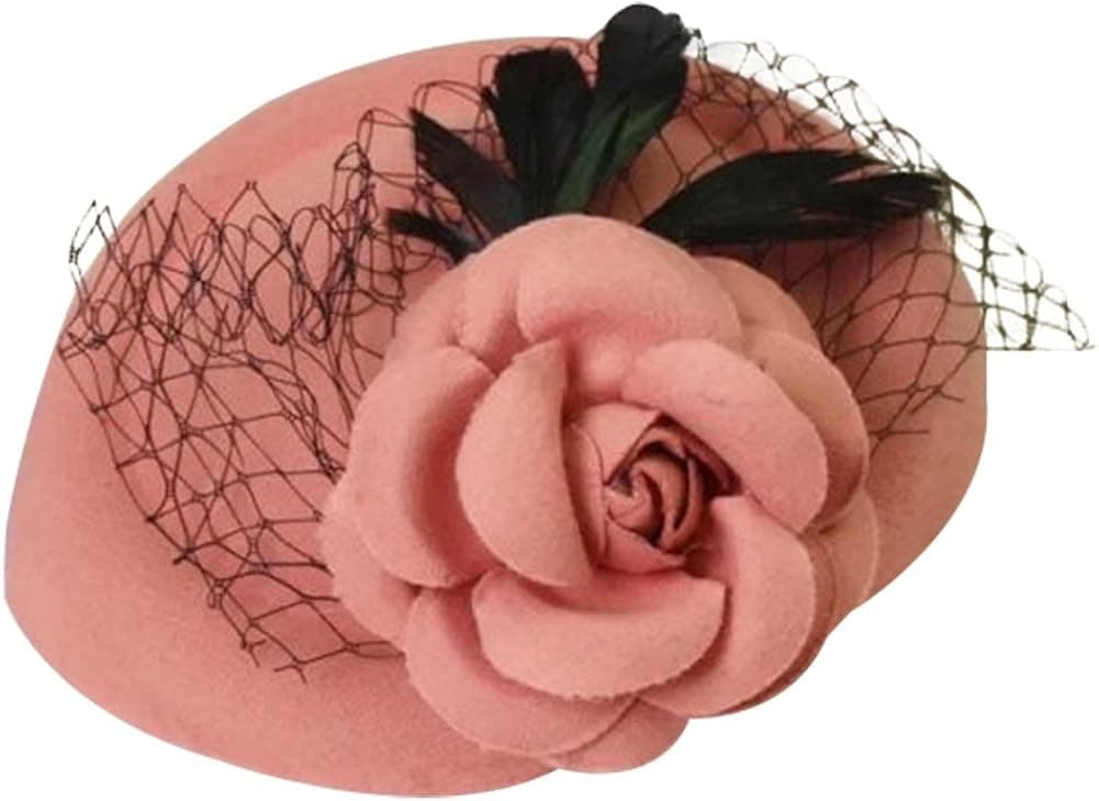 BUYITNOW Fascinators Hat for Women Flower Cocktail Tea Party Derby Kentucky Wedding Headwear Top Hat