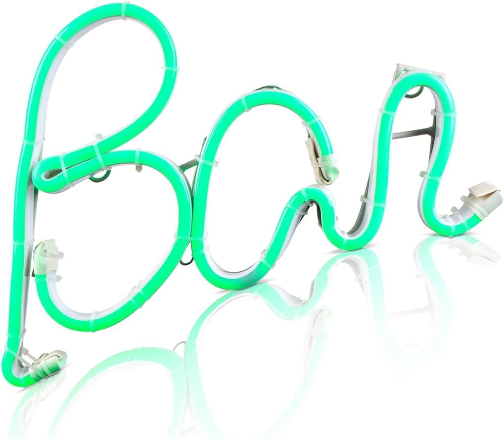 The Gerson Company 93403 Cursive Style Neon LED Lighted BAR Sign