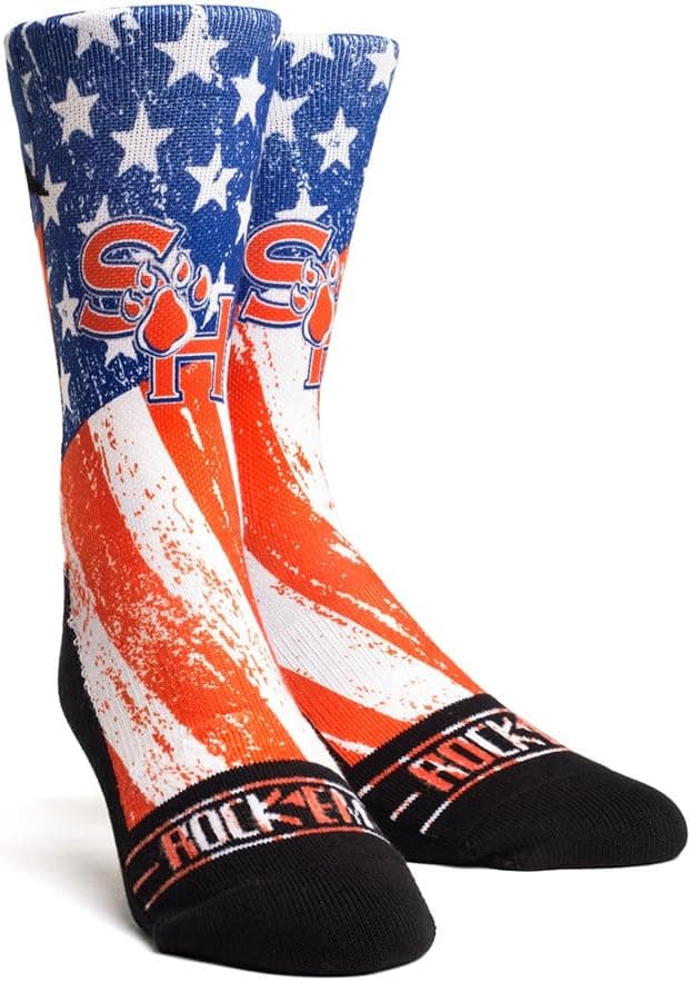Rock'em Apparel NCAA Sam Houston State Bearkats Custom Athletic Crew Socks