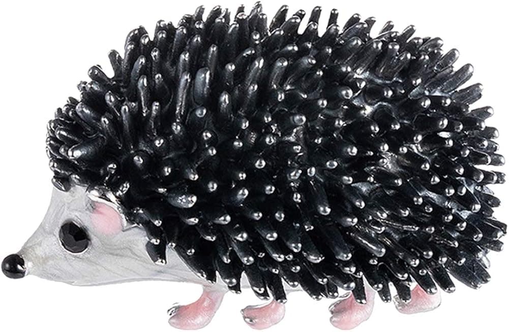 Brooch Pin, gLoaSublim Cute Hedgehog Shape Brooch Pin Women Enamel Animal Jewelry Backpack Jacket Decor - Black