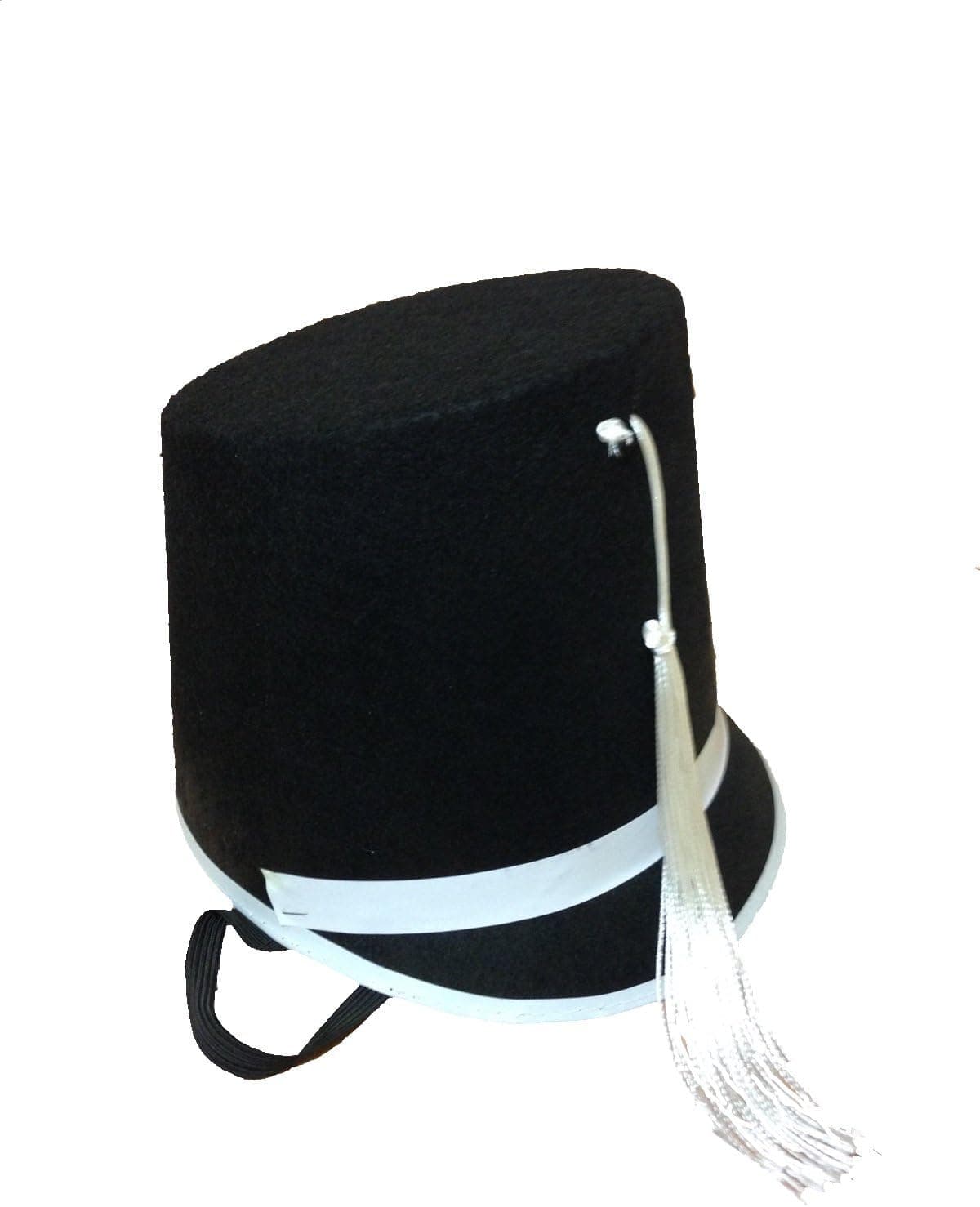 Drum Major Black Felt Hat with Chin Elastic