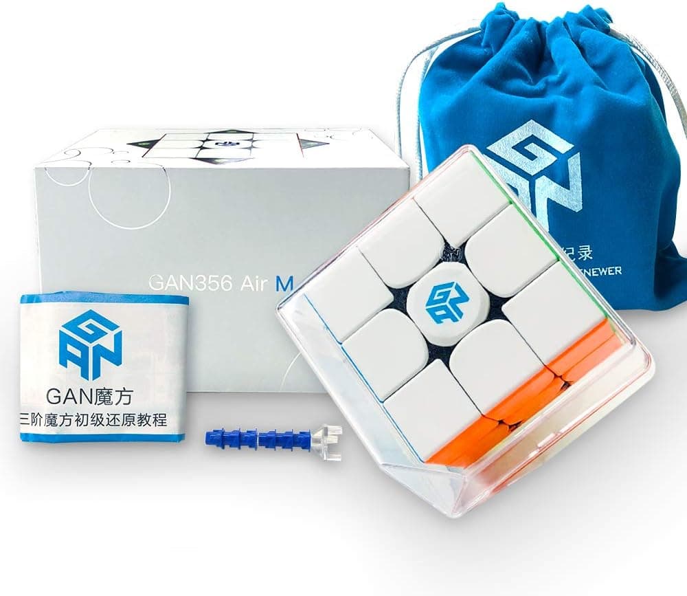 GAN356 Air M Stickerless, 3x3 Magnetic Speed Cube Gans Magic Cube (ver.2020)