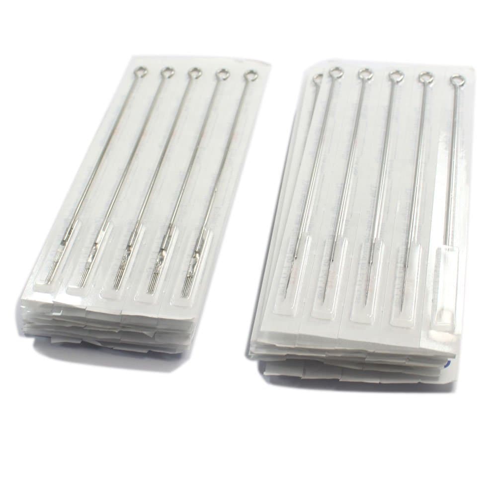100 Pcs Tattoo Needles 3RL, 5RL, 5RS, 5M1, 7RL, 7RS, 7M1, 9RL, 9RS, 9M1 (10pcs each size)