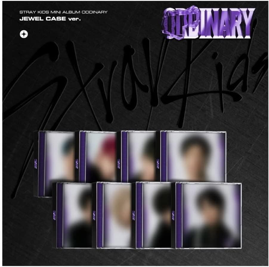 JYP Ent. STRAY KIDS - ODDINARY [JEWEL CASE ver.] Album+Extra Photocards Set (Random ver.) JYP KPOP IDOL, 120 x 120 x 10 mm