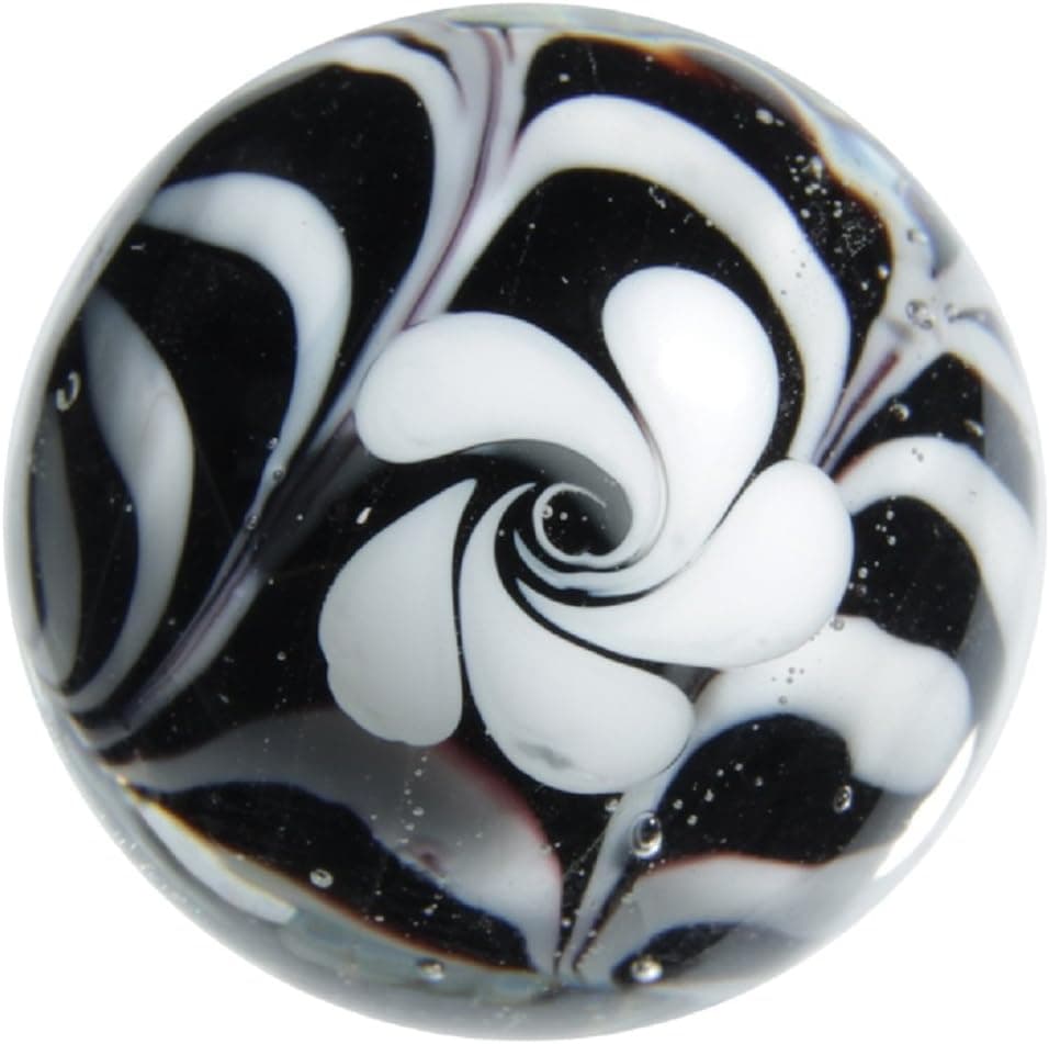 22mm Handmade Art Glass "Hocus Pocus" Marble w Stand