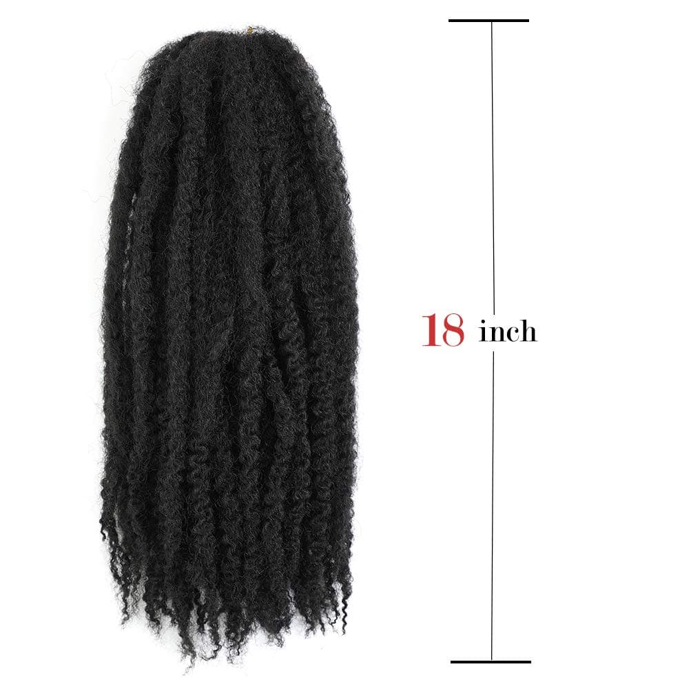 Marley Hair Marley Braiding Hair Marley Braid Crochet Hair Cuban Twist Hair Cuban Hair Marley Hair For Twists Marley Braids Cuban Braiding Hair(18''-6 Packs, 1B#)