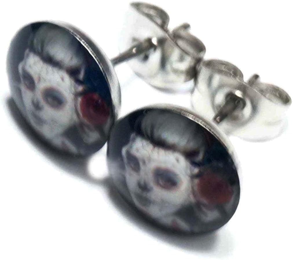 Female Zombie Stainless Steel Stud Earrings