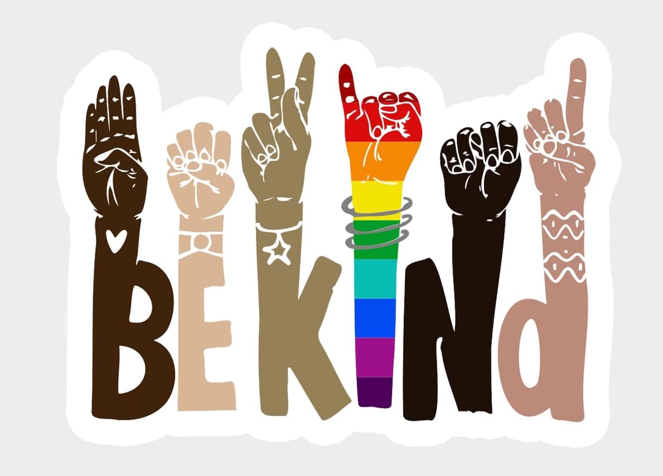 Be Kind Vinyl Sticker Auto Car Truck Wall Laptop | Decal | Sticker | 4" Wide Pack of 3