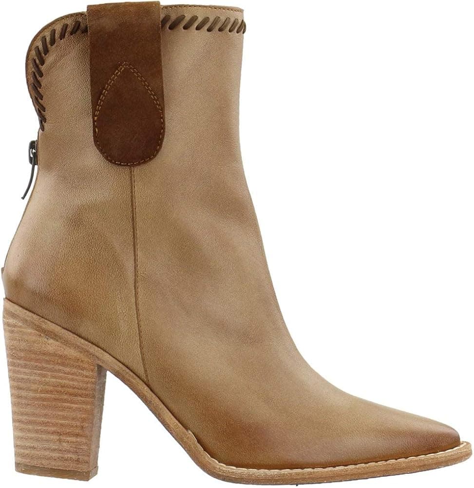 Lucchese Women's Sienna Fashion Booties Pointed Toe Tan 8 M