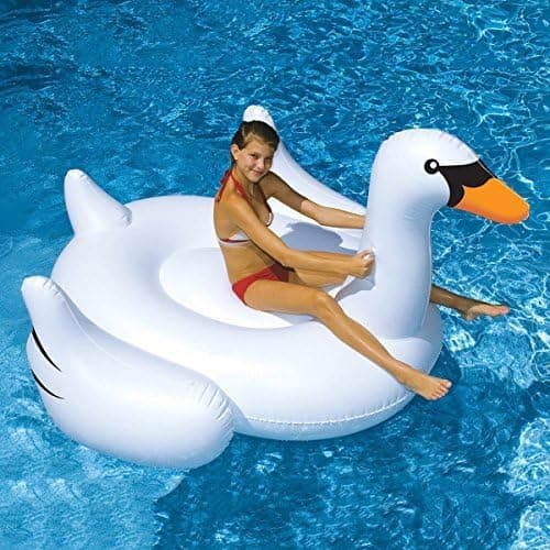Skroutz Giant Swan 60 Inch 1.5m Inflatable Ride-on Pool Toy Float Swim