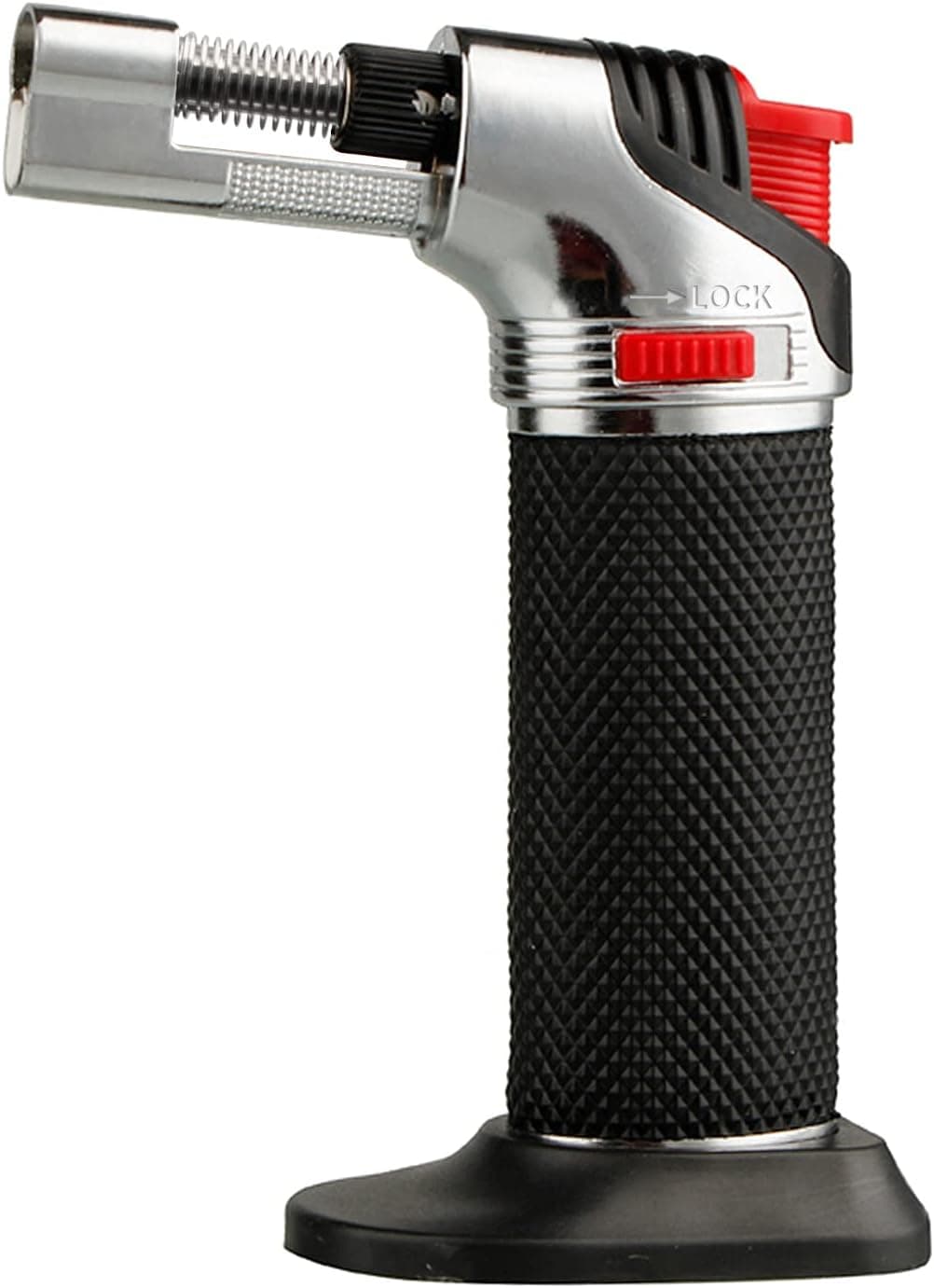 Butane Torch, Blow Torch, Kitchen Torch Lighter with Safety Lock, Triple Adjustable Flame Size for BBQ, Cooking, Cream Cake, Baking (Butane Gas Not Included)