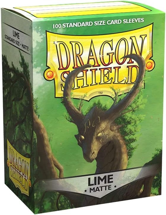 Dragon Shield Sleeves - Matte Lime 100 CT - MGT Card sleeves - Compatible with Magic the Gathering card sleeves Pokémon and other card games