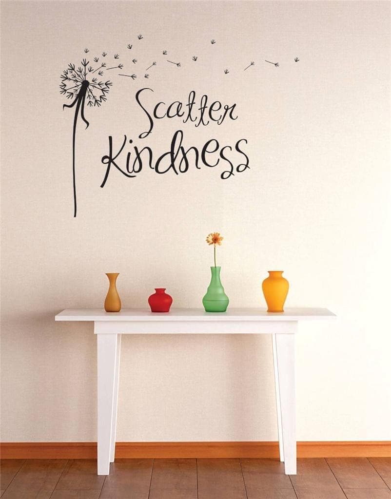 Design with Vinyl RE 2 C 2300 Scatter Kindness Image Quote Vinyl Wall Decal Sticker, 16 x 24", Black