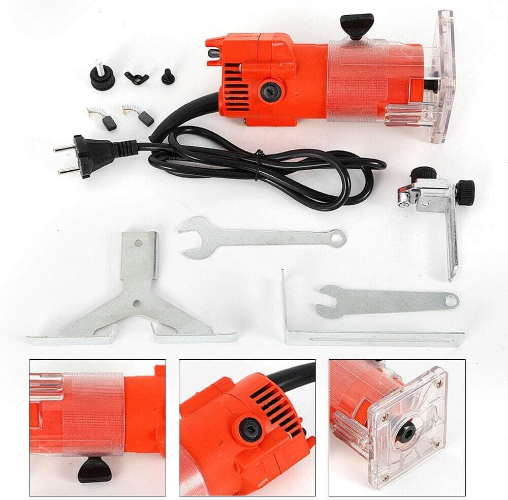 Electric Hand Trimmer Wood Laminate Palm Router Joiner Tool 3000RPM 300W 1/4''