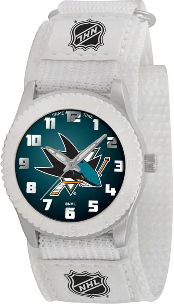 Game Time Unisex NHL-Row-SJ"Rookie White" Watch - San Jose Sharks