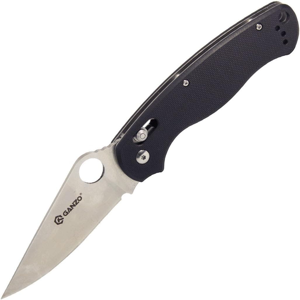 Ganzo G729-BK Folding Knife Handle G10 Black Axis Lock 440C