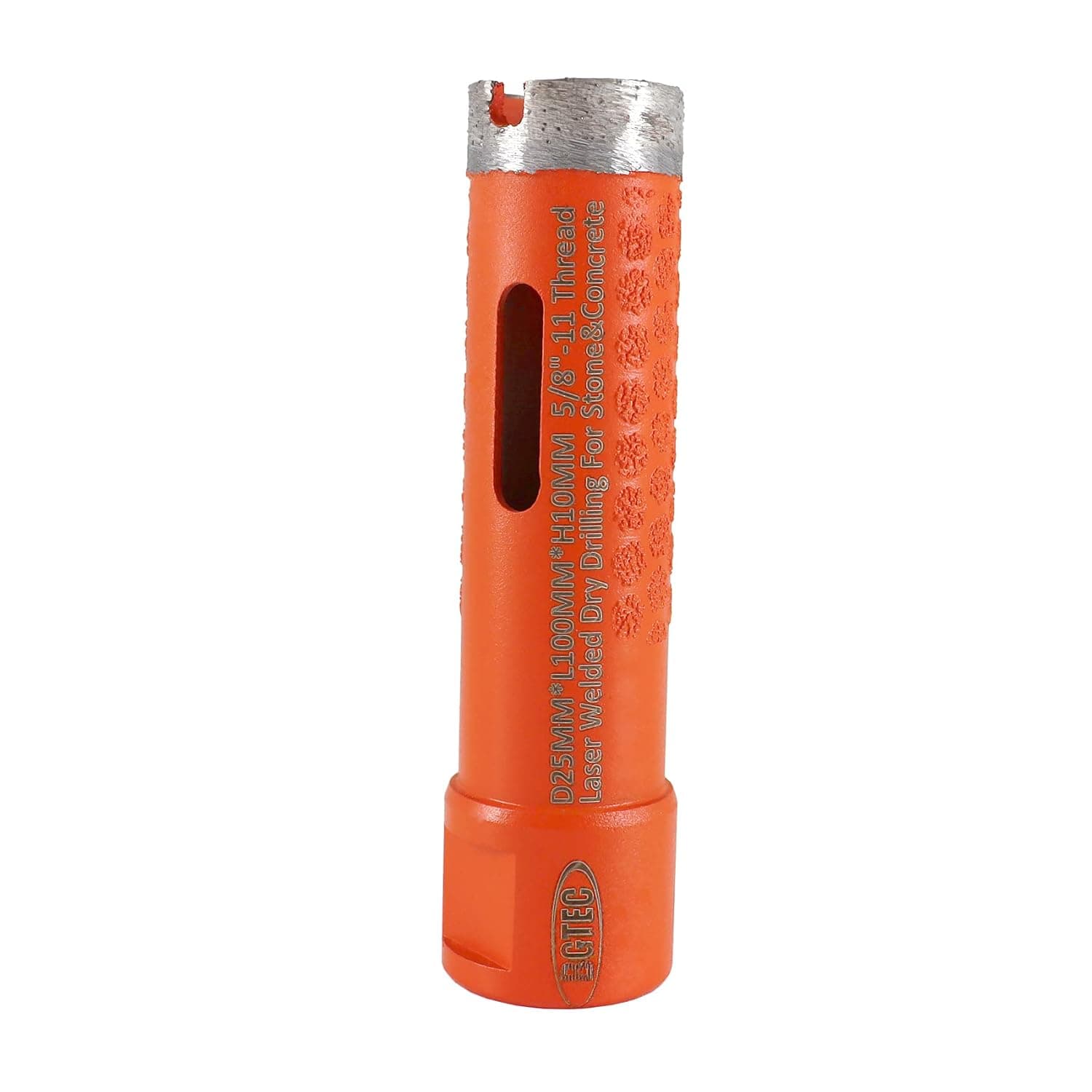 BGTEC Diamond Core Drill Bit,25mm 1" Granite Laser Welded Hole Saw with 5/8-11 Thread for Hard Stone Marble Concrete with Vacuum Brazed Outside and Inside Protection