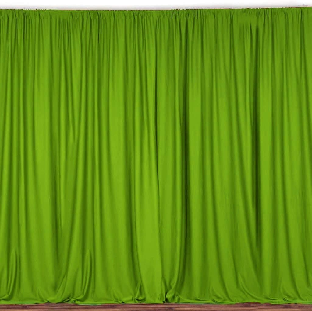 lovemyfabric 100% Polyester Window Curtain/Stage Backdrop Curtain/Photography Backdrop 58" Inch X 108" Inch (1, Lime Green)