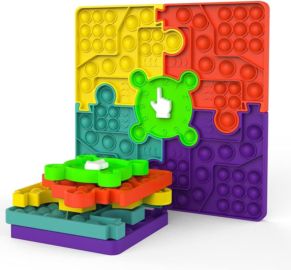 Big Pop Game Fidget Toy Big Size Checkerboard Pop Fidget Game Toy Chess Board Push Bubble Popper Fidget Sensory Toys Big pop Rainbow Chess Board Push Bubble Fidget Toy Fidget Game Board
