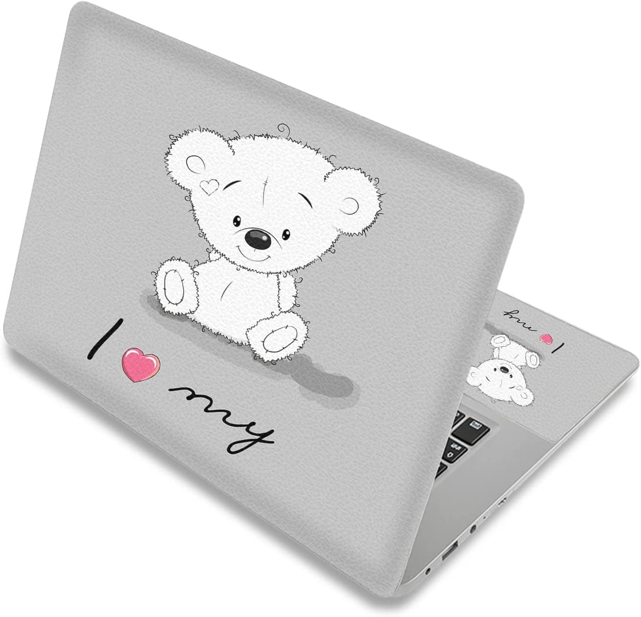 Laptop Skin Sticker Decal,12" 13" 13.3" 14" 15" 15.4" 15.6 inch Laptop Skin Sticker Cover Art Decal Protector Notebook PC (Cute Bear)