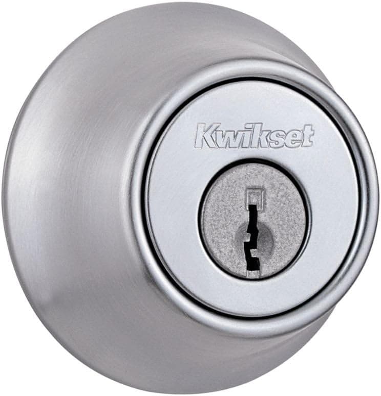 Kwikset 660 Mobile Single Cylinder Deadbolt in Satin Chrome