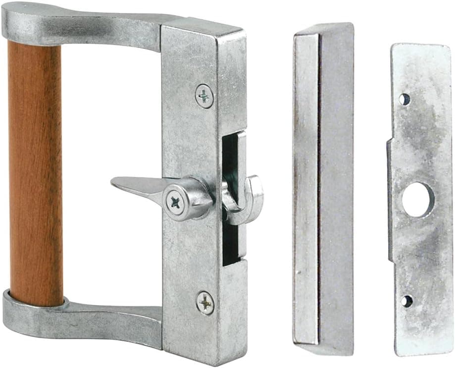 Prime-Line C 1023 Sliding Door Handle Set, Grey Finish , Zinc