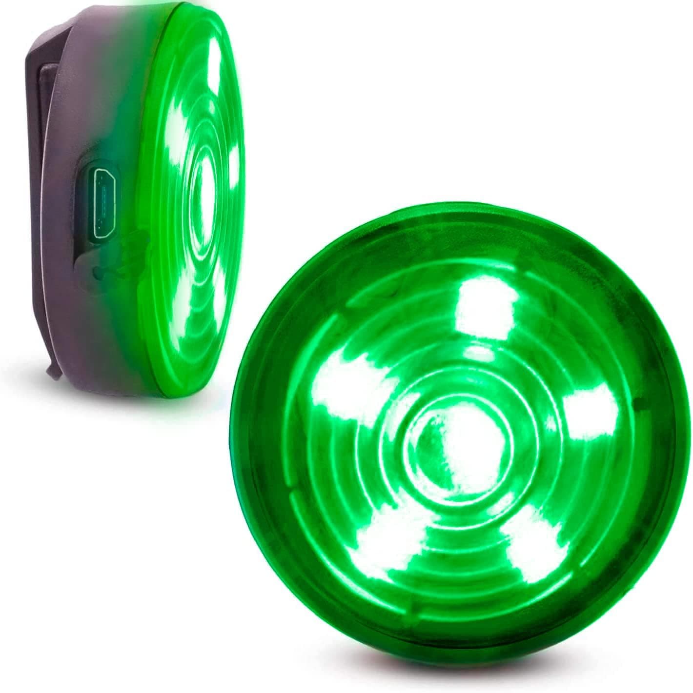 Everbeam E200 LED Bicycle Lights Front and Rear Rechargeable | Powerful Waterproof Safety Clip On LED Light Set are Great for Runners, Cycling, Dog Walking, Kayaking - Includes Straps for Wearing - 2 Pack