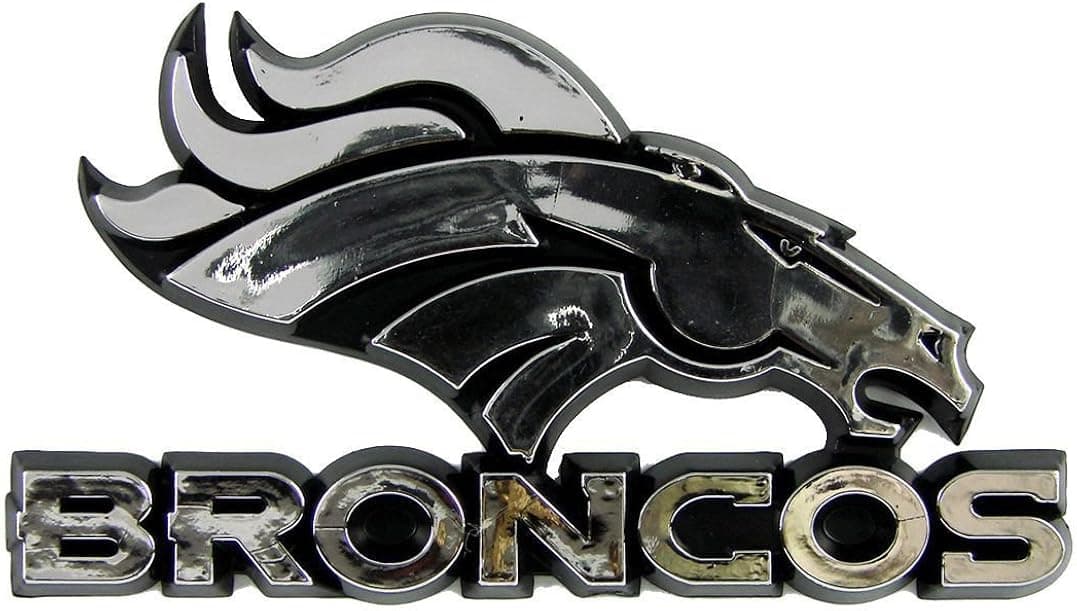 Football Fanatics NFL Denver Broncos Auto Emblem -,Silver