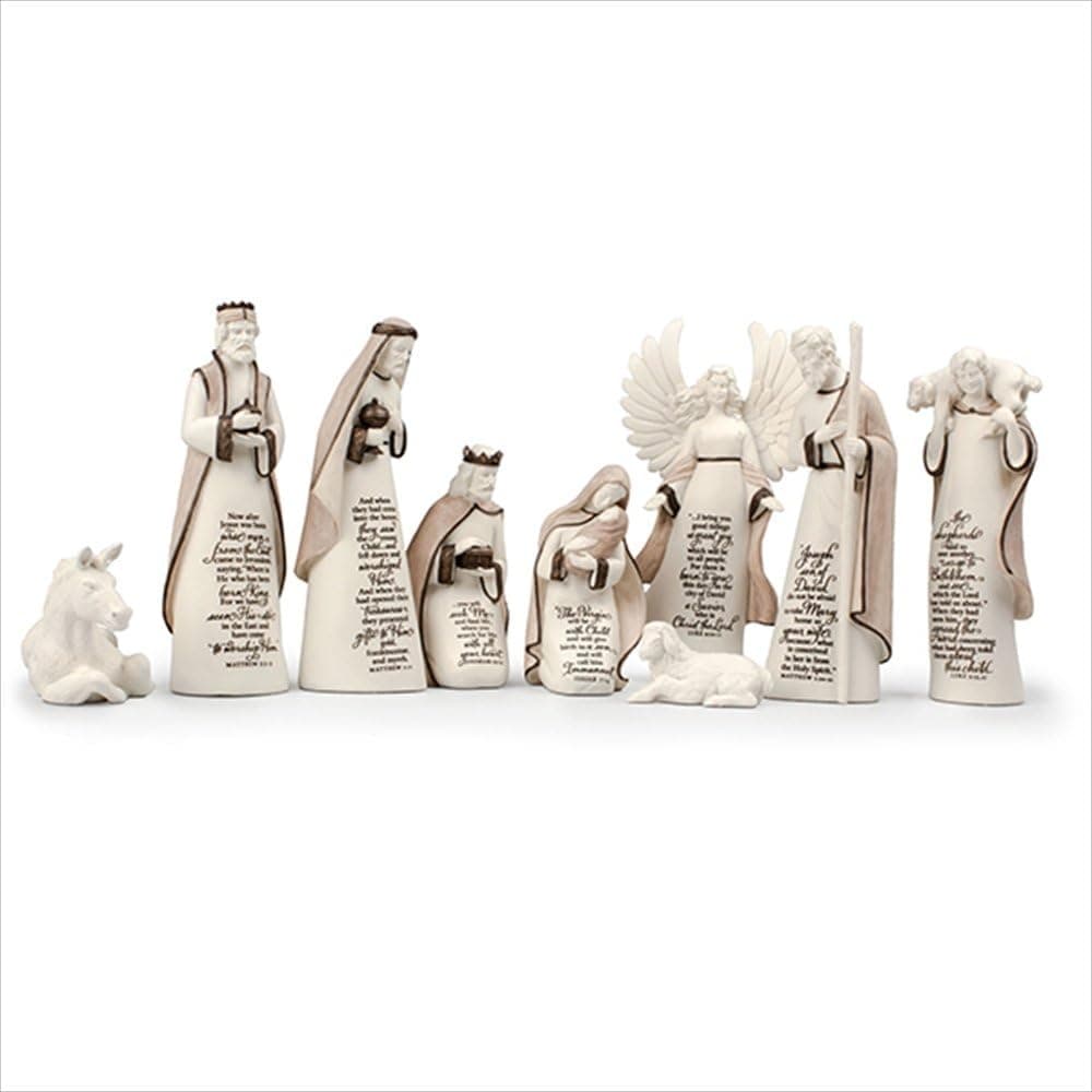 A Child Is Born Scriptured Nativity Set