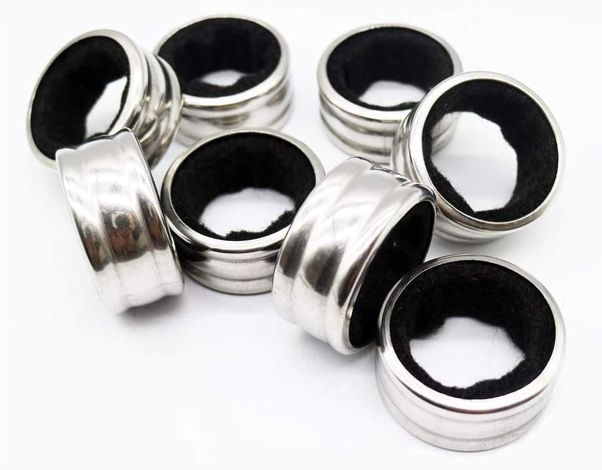 Luckycivia 20 PACK Stainless Steel Wine Bottle Drip Collar Ring Wine Bottle Collars Wine Drip Ring