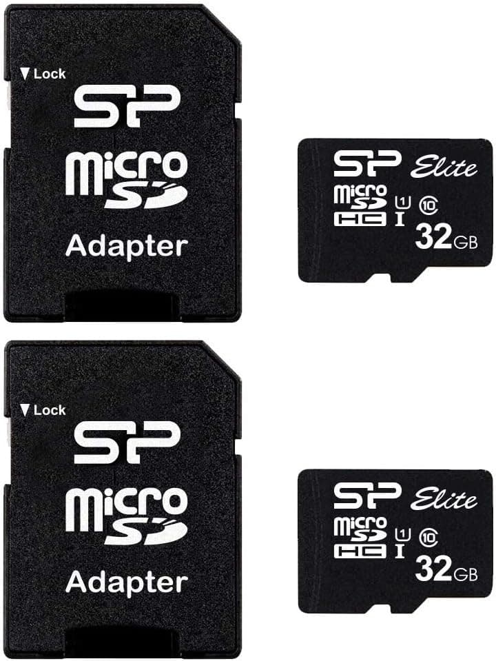 Silicon Power Elite 32GB microSDHC 2-Pack MicroSD Memory Card with Adapter