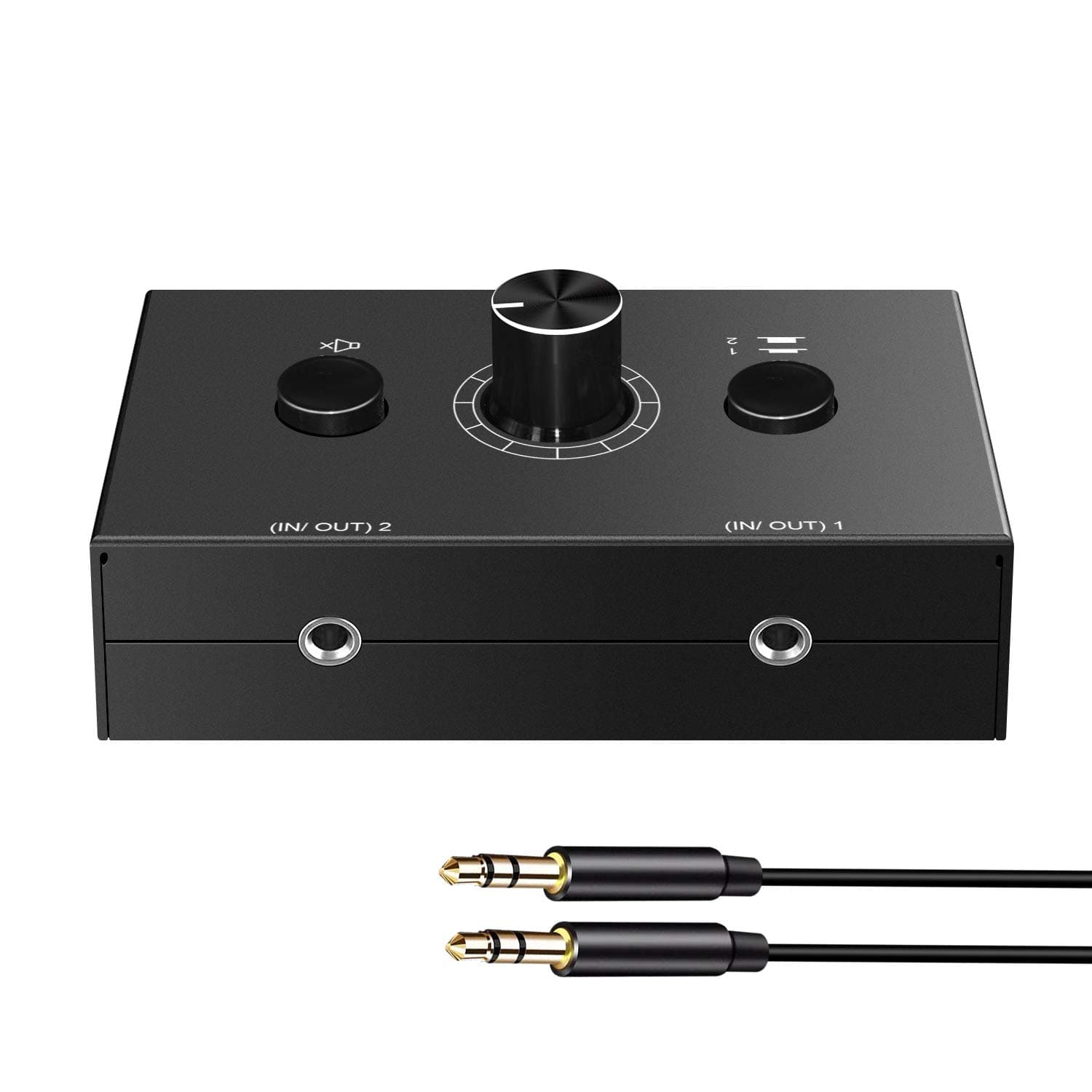 3.5mm Audio Selector AB Switcher Headphone Switcher Headphone Manual Selector Splitter Box Audio Sharing