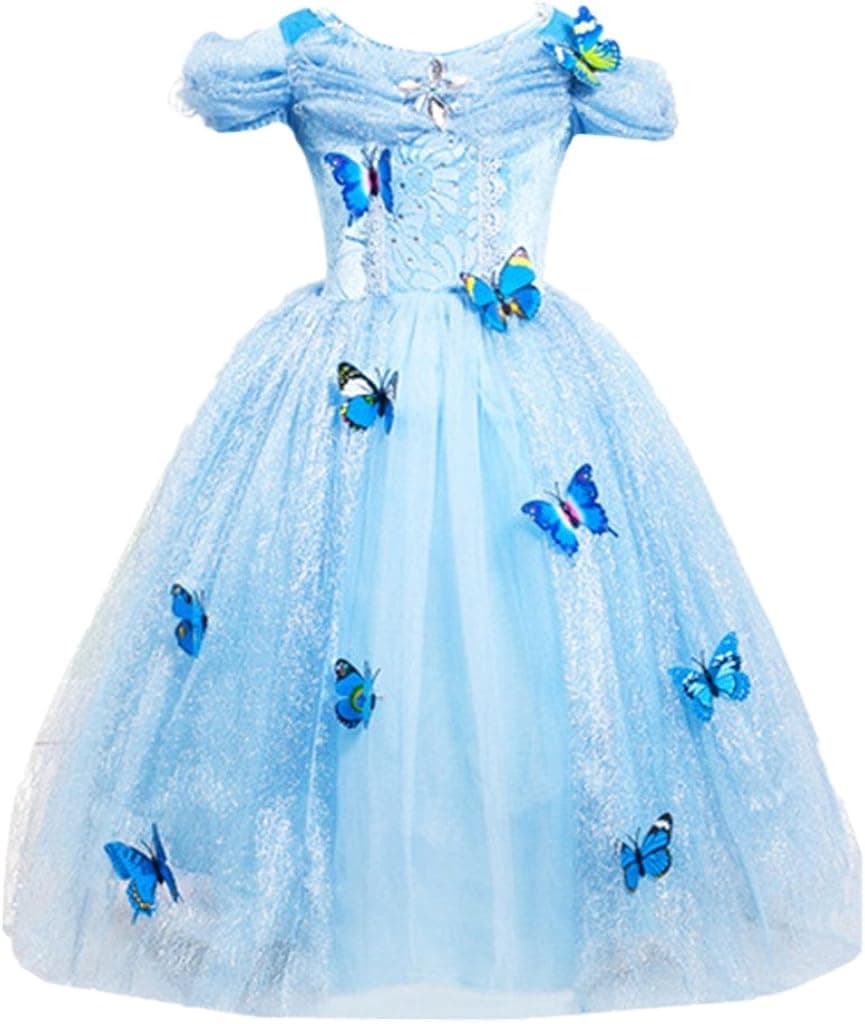 DreamHigh Cosplay Party Girls Butterfly Princess Dress 3-10 Years