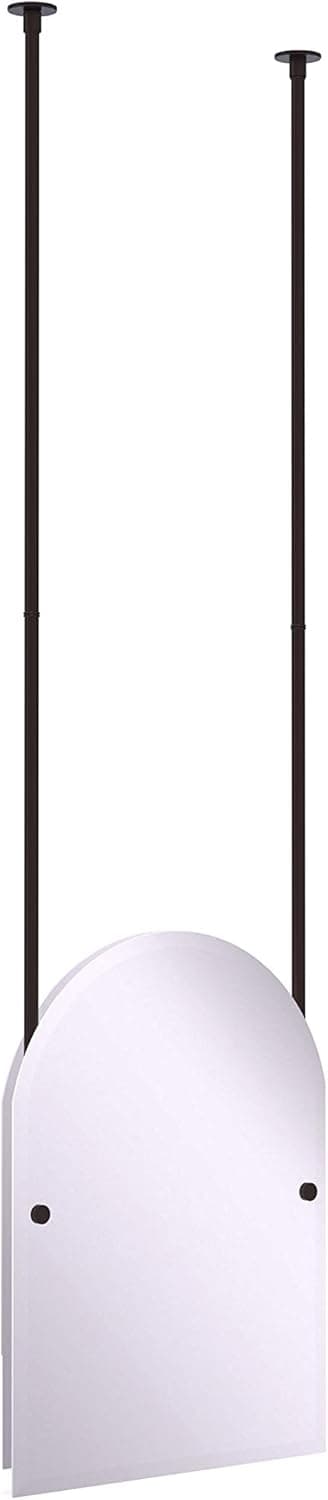 Allied Brass CH-94 Frameless Arched Top Ceiling Hung Mirror, Antique Bronze