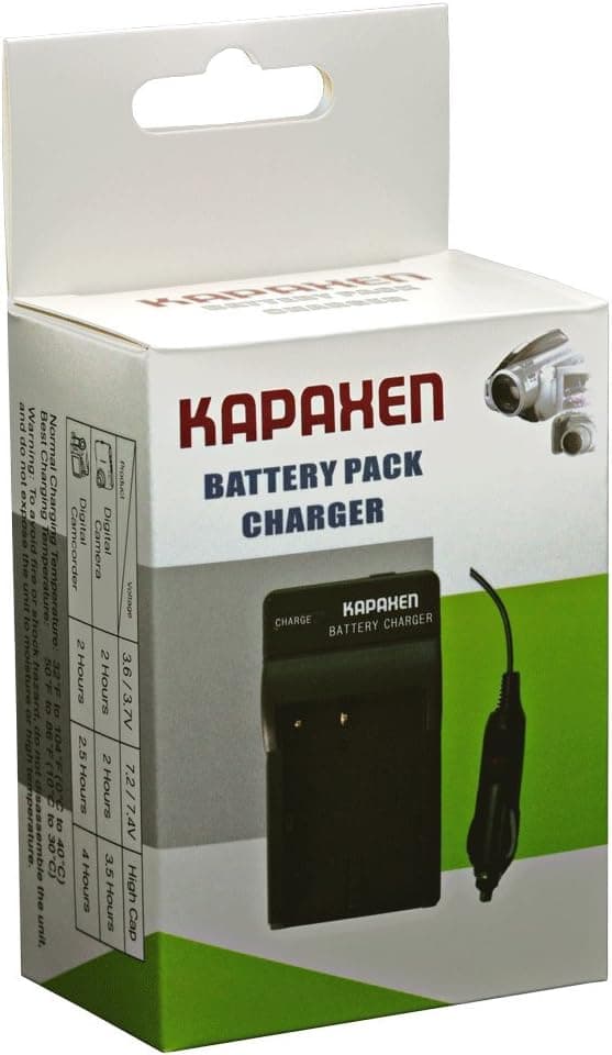 Kapaxen® Rapid Battery Charger Kit for LP-E6 / LP-E6N Battery (LC-E6) for Canon EOS 5D Mark II, 5D Mark III, 5D Mark IV, 5DS, 5DS R, 6D, 7D, 7D Mark II, 60D, 60Da, 70D, 80D Cameras