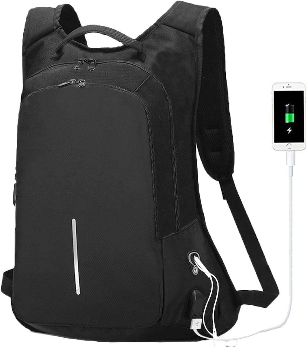 Anti-theft Laptop Backpack 15.6 Inch , Water Resistant College Computer Bookbag with Usb Charging Port for Men Women