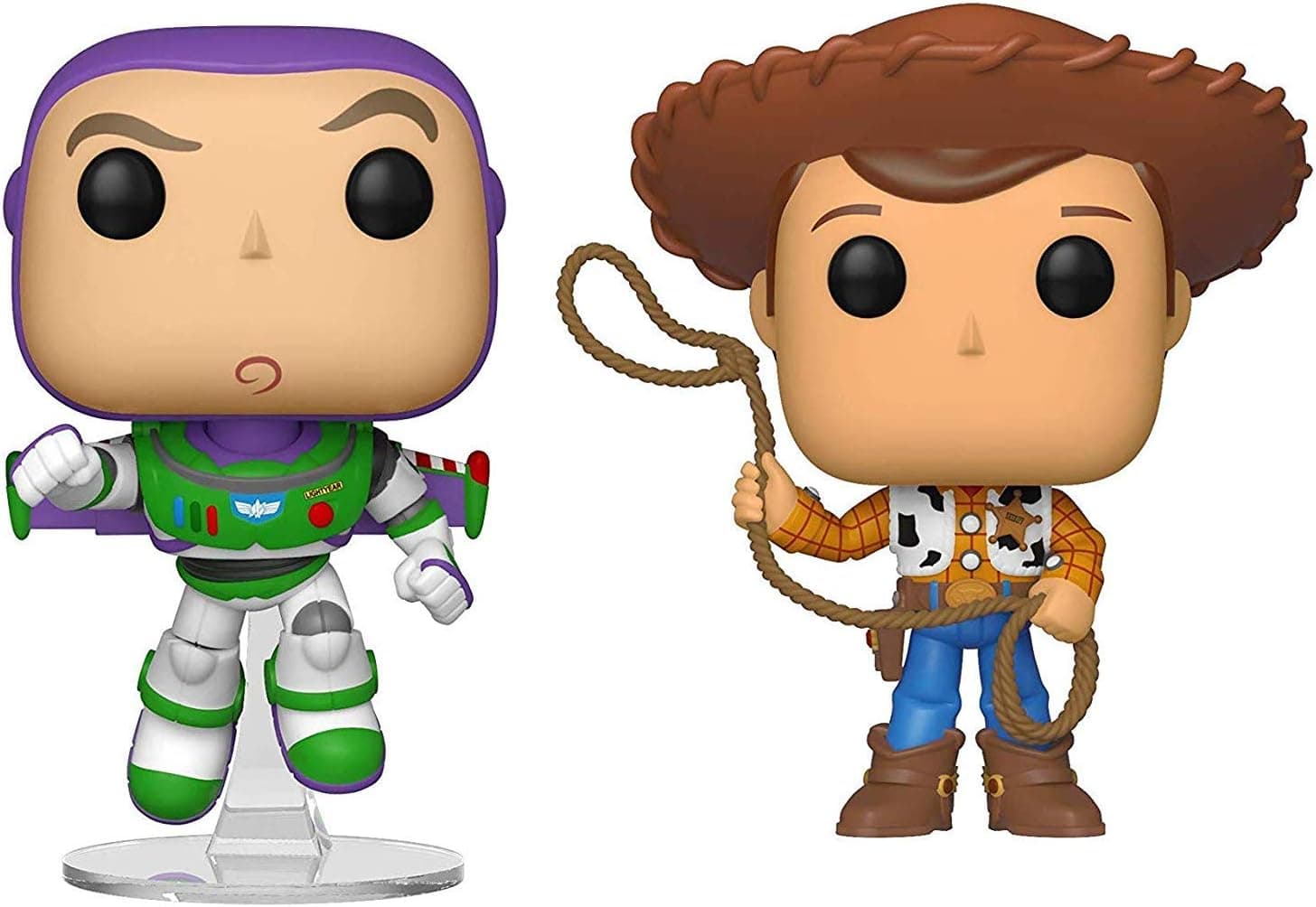 Funko Pop! Disney: Toy Story 4 - Woody and Buzz Collectible Figures Set of 2 - in Bubble Pouch