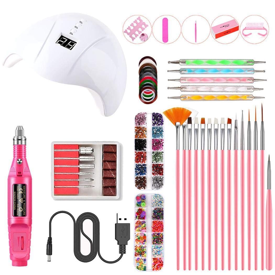 Idomeo Portable UV Lamp LED Dry Nail Kit Manicure Nail Tool Set