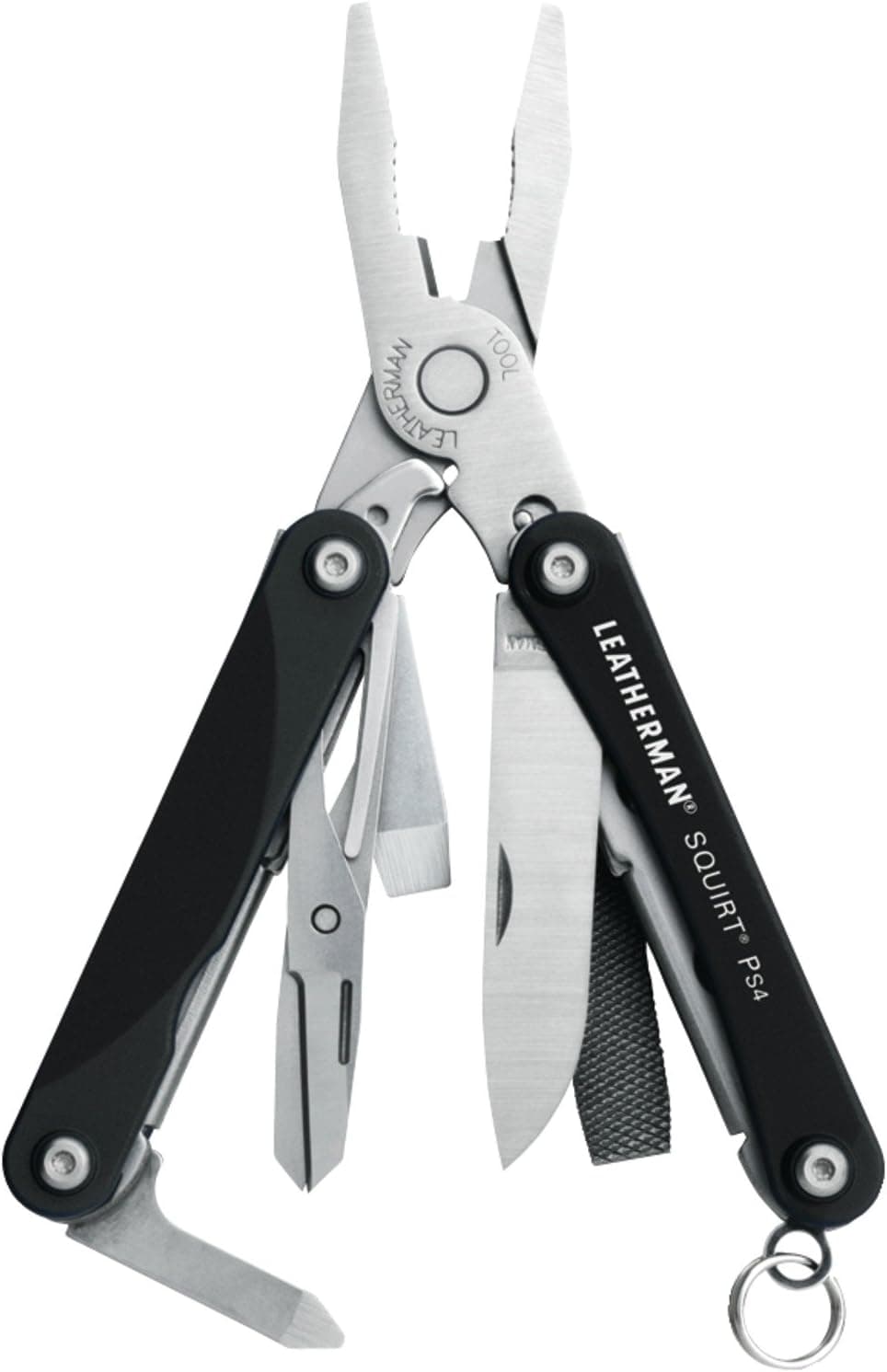 Leatherman 831194 Squirt PS4 Keychain Multi-Tool, Black