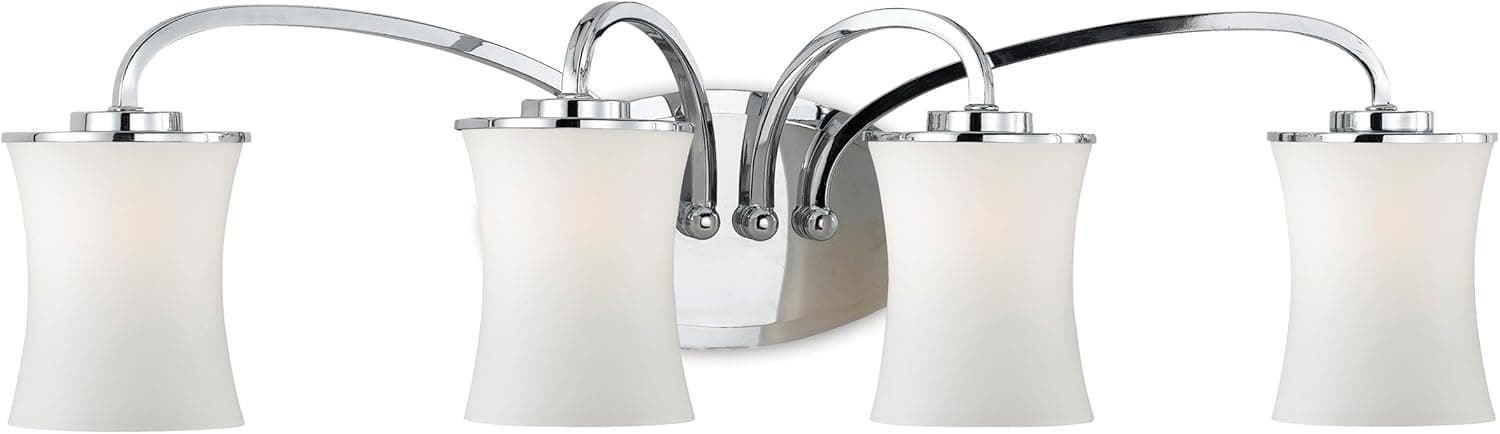 Eurofase 19407-012 Dorado 4-Light Bath Bar, Chrome