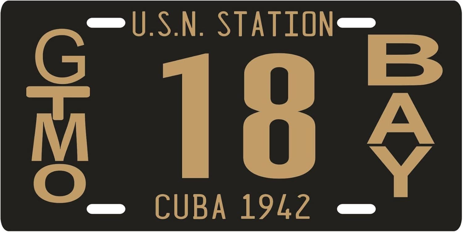 Cuba Pre-Revolution Guantanamo Bay Gitmo GTMO 1942 Replica Metal License Plate