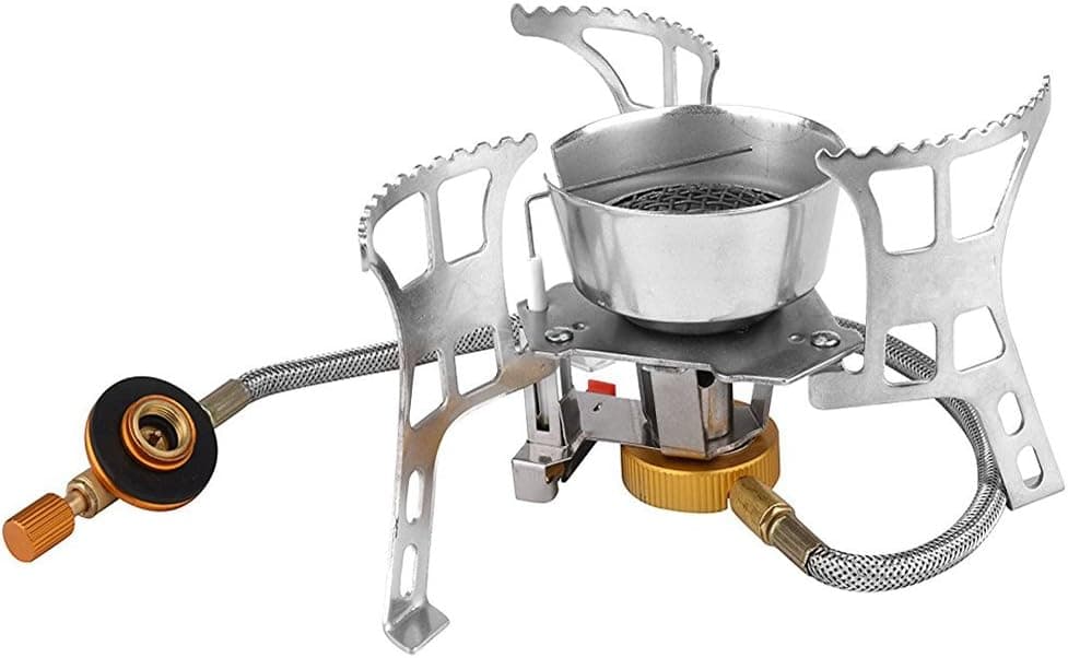 Ouspots Camping Stove Portable Collapsible Windproof Outdoor Backpacking Gas Camp Stove Mini Split Furnace 2900W