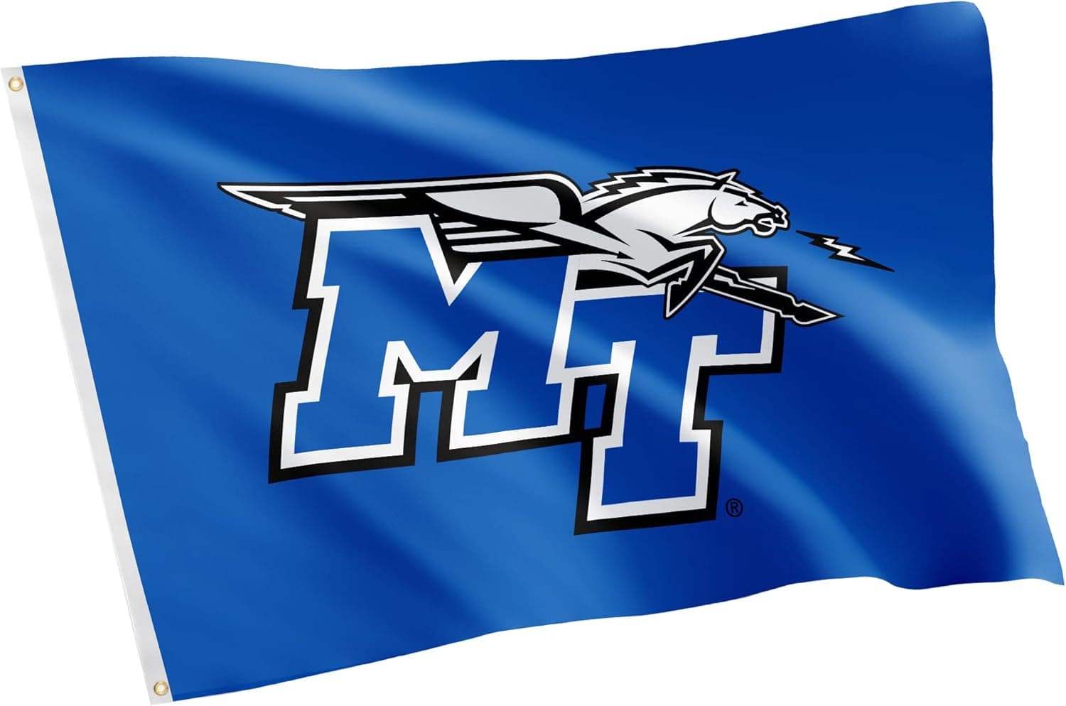 Middle Tennessee State University Flag Blue Raiders MTSU Flags Banners 100% Polyester Indoor Outdoor 3x5 (Style 1)